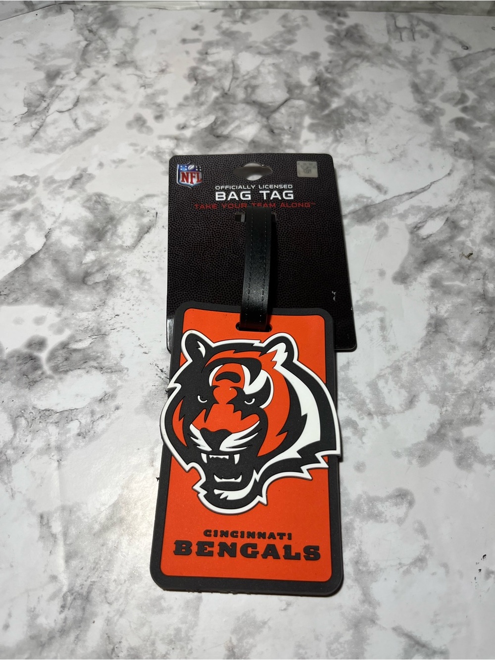 NFL Cincinnati Bengals Orange and Black Luggage Bag Tag